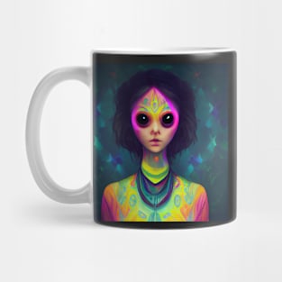Colorful Alien Girl - best selling Mug